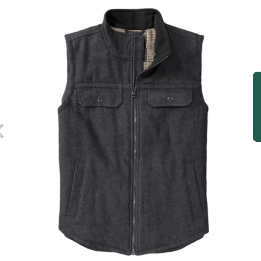 Prana Colewood Wool Vest Charcoal Gray Size XL